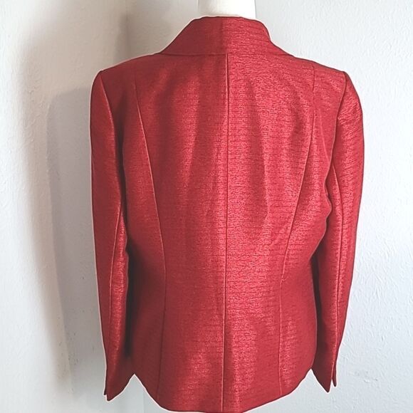 Kasper Red Buttondown Suit Jacket, Size 12 - Picture 8 of 11